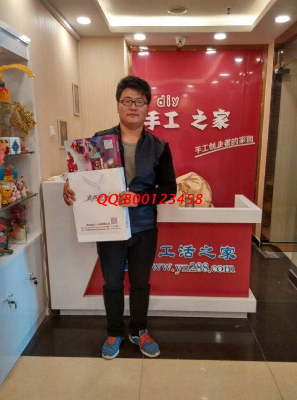 邯鄲縣閆先生來手工活之家總部考察，欲組織人做手工活(圖1)