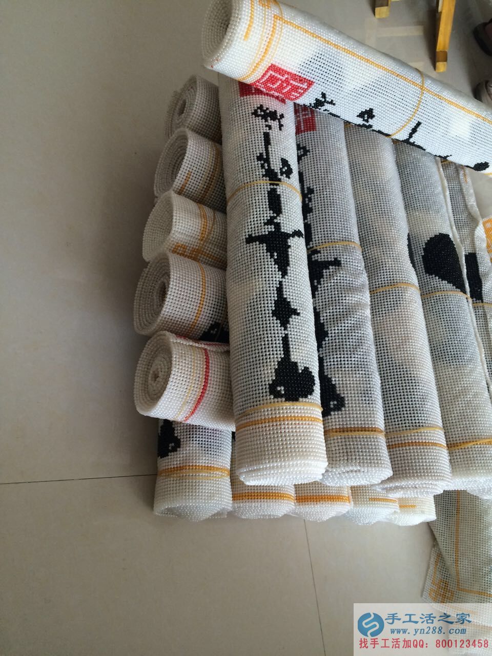 安徽淮海蔡先生節(jié)假期間來手工活之家考察串珠繡項目，在家做手工活賺錢