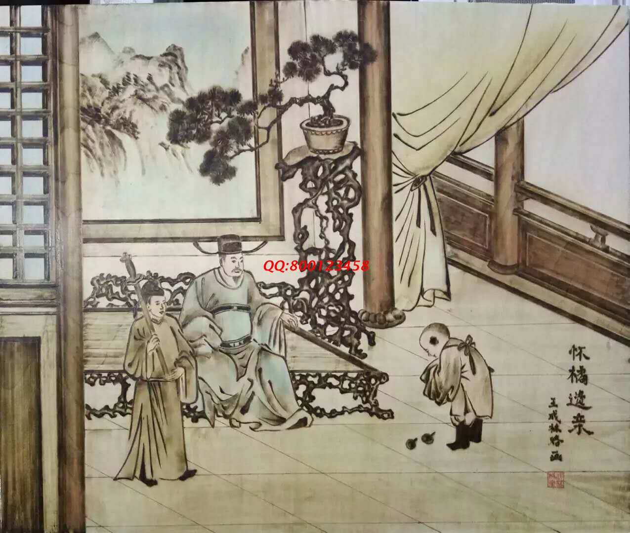 【民間手工藝品推介】邱縣傳統(tǒng)純手工烙畫，《二十四孝系列》預約定制，尺寸46*39cm