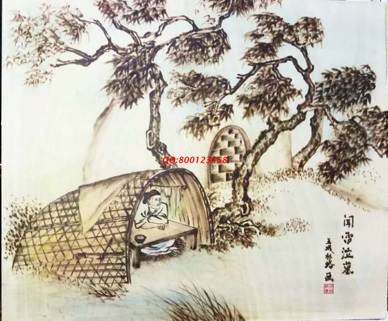 【民間手工藝品推介】邱縣傳統(tǒng)純手工烙畫，《二十四孝系列》預約定制，尺寸46*39cm