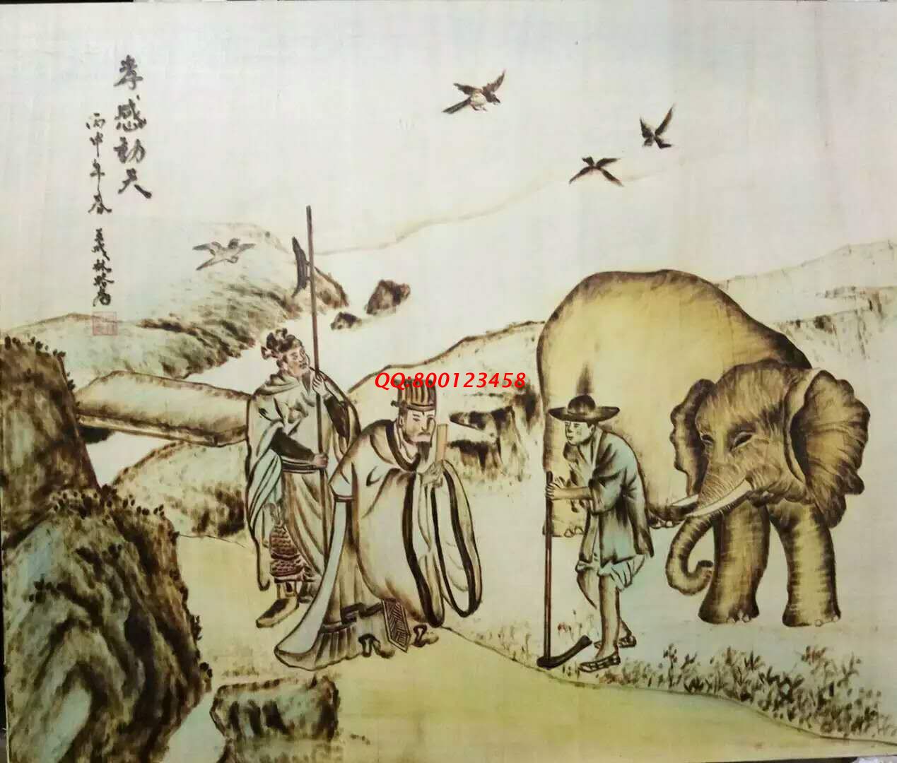 【民間手工藝品推介】邱縣傳統(tǒng)純手工烙畫，《二十四孝系列》預約定制，尺寸46*39cm