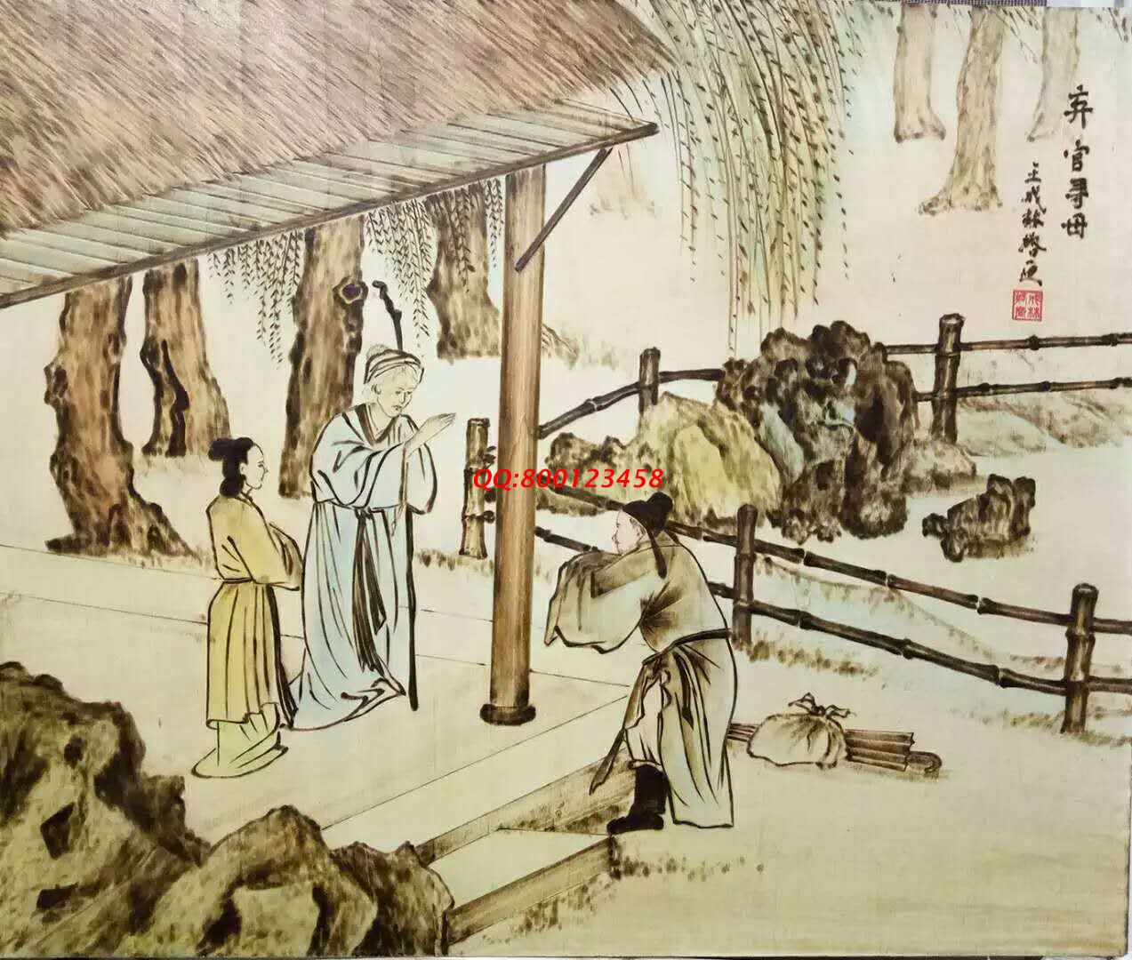 【民間手工藝品推介】邱縣傳統(tǒng)純手工烙畫，《二十四孝系列》預約定制，尺寸46*39cm