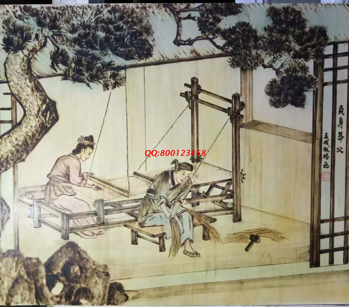 【民間手工藝品推介】邱縣傳統(tǒng)純手工烙畫，《二十四孝系列》預約定制，尺寸46*39cm