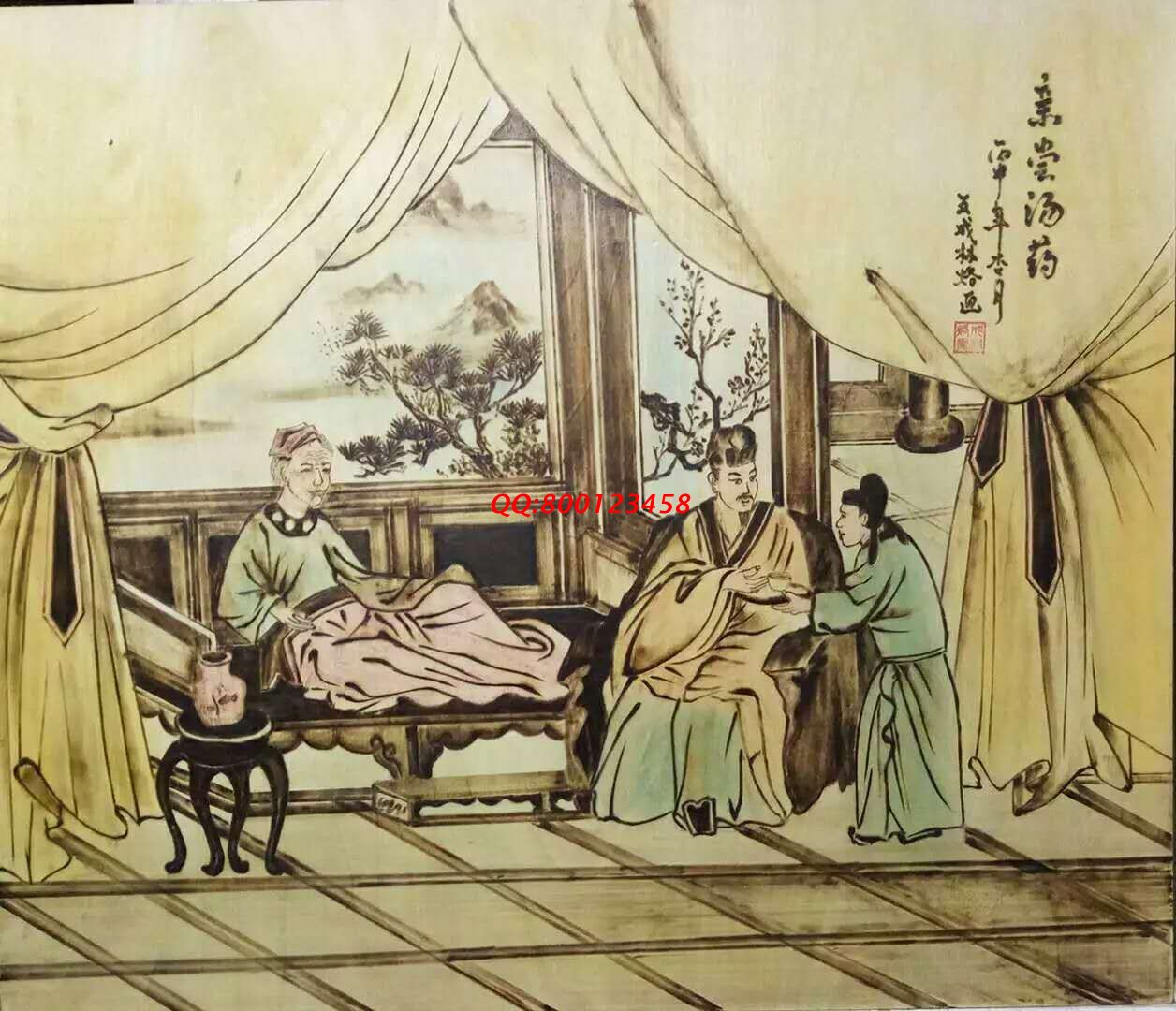 【民間手工藝品推介】邱縣傳統(tǒng)純手工烙畫，《二十四孝系列》預約定制，尺寸46*39cm