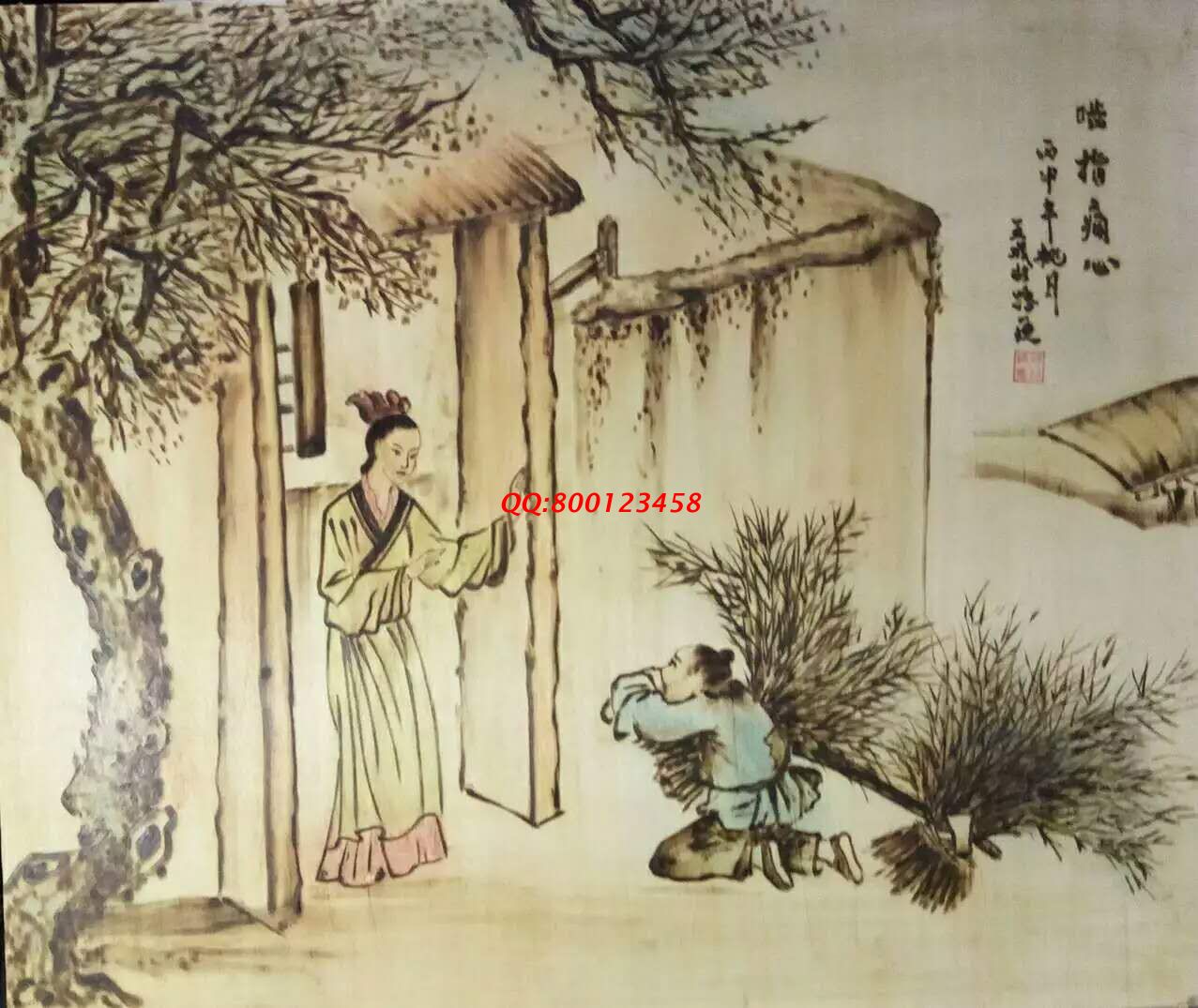 【民間手工藝品推介】邱縣傳統(tǒng)純手工烙畫，《二十四孝系列》預約定制，尺寸46*39cm