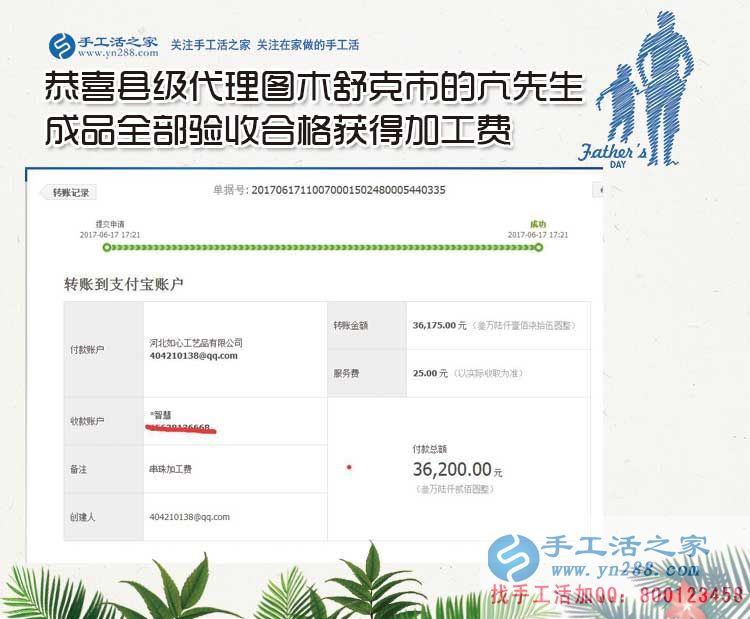  16326元到36200元只用了十四天，代理亢先生是怎樣做珠繡手工活外發(fā)加工創(chuàng)業(yè)賺錢？