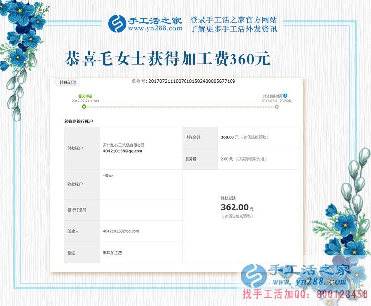 做十字繡不行了，毛女士找到愛心企業(yè)的珠繡手工活兼職賺錢(圖1)