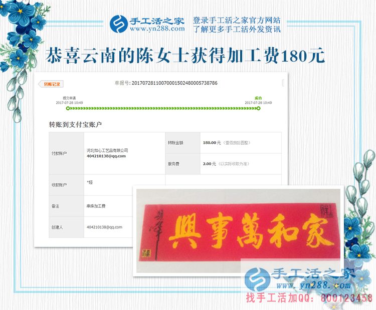 開服裝店的云南陳女士，堅(jiān)持做手工活賺錢，收益很好(圖1)