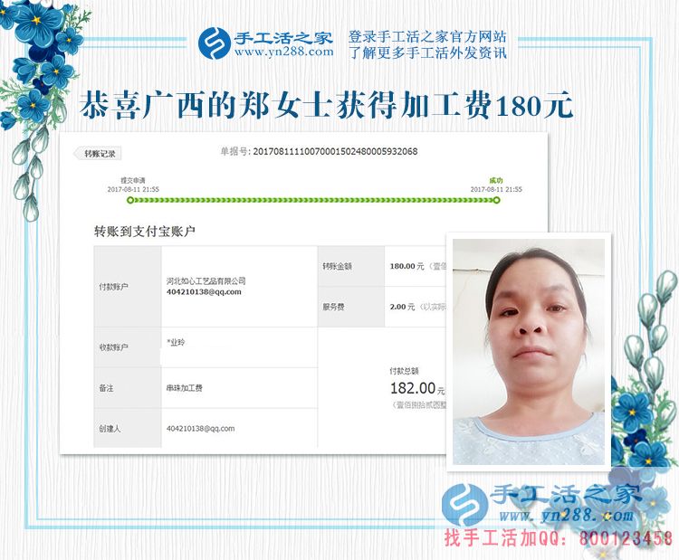 下班后沒事干，廣西貴港鄭女士做兼職手工活賺錢補(bǔ)貼家用(圖1)