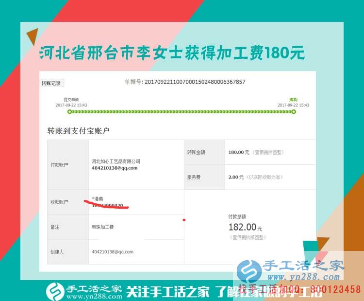 大家都在做串珠繡賺錢，河北邢臺(tái)李女士與鄰居們都是手工活之家的好會(huì)員(圖1)