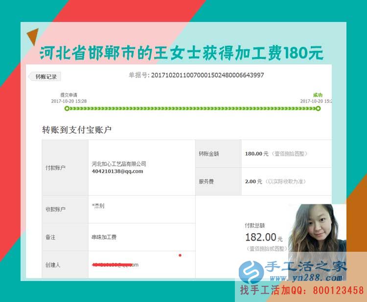 業(yè)務經(jīng)理的意外收獲，河北邯鄲美女王女士招商不成卻做起了手工活兼職賺錢(圖1)