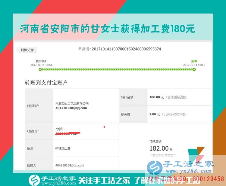 就是這樣的偶然，讓河南安陽(yáng)甘女士不再出去找工作，而是在家里做手工活賺錢(圖1)