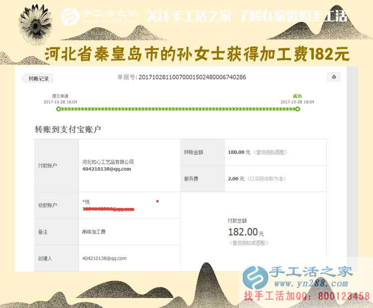 干凈，掙錢，不拖欠，不克扣，好！河北秦皇島農(nóng)民孫女士做手工活賺錢后這樣說(圖1)