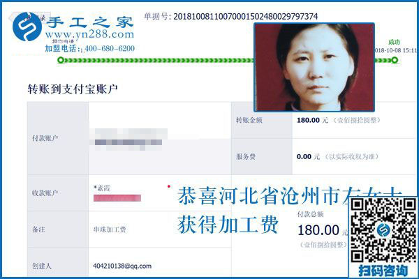 服裝店里的兼職手工活，河北滄州左女士一直這樣掙錢