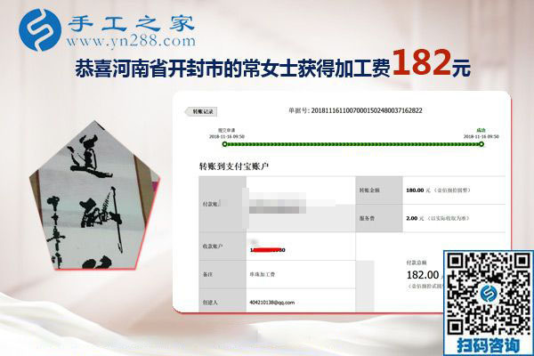 開店之余好兼職，河南開封常女士堅持做外發(fā)手工活加工項目