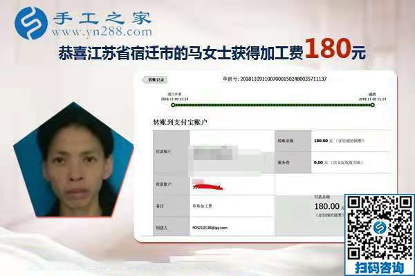 人沒(méi)有不想掙錢的，江蘇宿遷家庭婦女馬女士堅(jiān)持做手工活賺錢