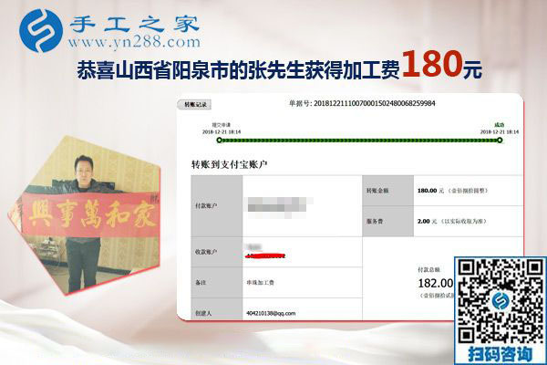 下班后干什么能掙錢？山西陽泉張先生找到正規(guī)手工活兼職