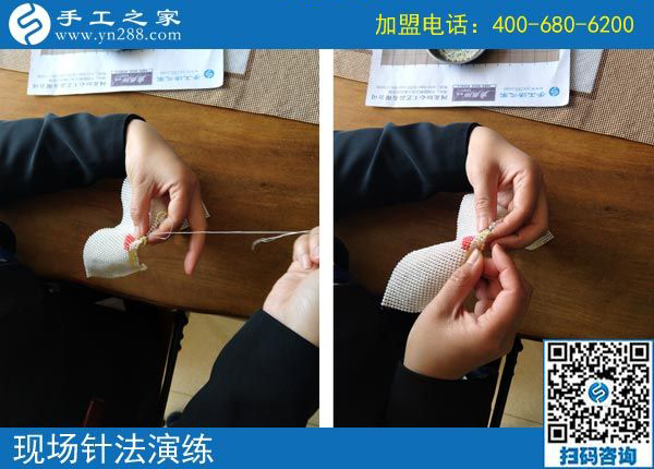 3月17日，想接正規(guī)廠家的手工活就選這里的珠繡免押金手工活，手工之家接待考察加工客戶剪影