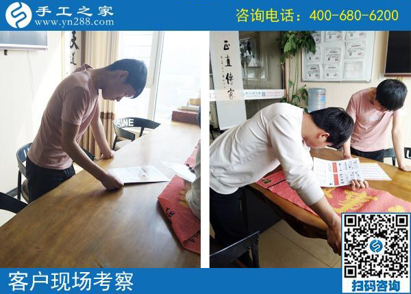 3月28日，正規(guī)供料的手工活，就是珠繡串珠外發(fā)手工活，手工之家接待考察加工客戶剪影