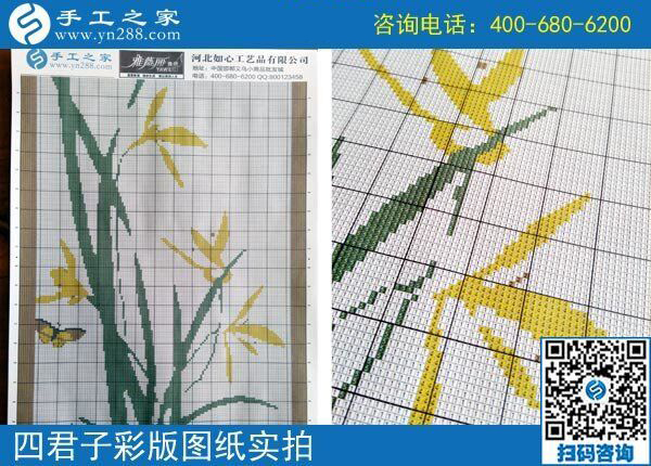 手工之家雅薇麗珠繡圖紙（梅蘭竹菊）新款，彩色升級版！(圖5)