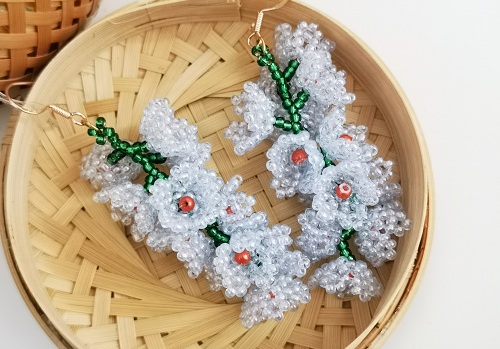 1月25日，在家能做的兼職正規(guī)，手工飾品加工廠掙錢，拿回家做的手工項目，手工之家是合作人員居家掙錢的依靠，圖為串珠米珠繡手工產(chǎn)品剪影