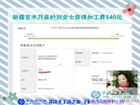 除了坐月子期間，新疆吉木乃劉女士從懷孕開始到現(xiàn)在一直在家做串珠手工活賺錢，這一次是540元。