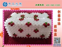 你家有這樣的紙抽盒嗎？ 手工之家新款櫻桃梅花紙抽盒 環(huán)保干凈新穎